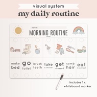Bramble – Classic Daily Routine Flip Board for Kids | Visual Schedule Chart | Autism, ADHD, PECS, Ho