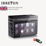 IBBETON Brand Automatic Watch Winder Luxury Piano Paint Watch Safe Box Touch Control And LED Interior Backlight Watches Storage Box