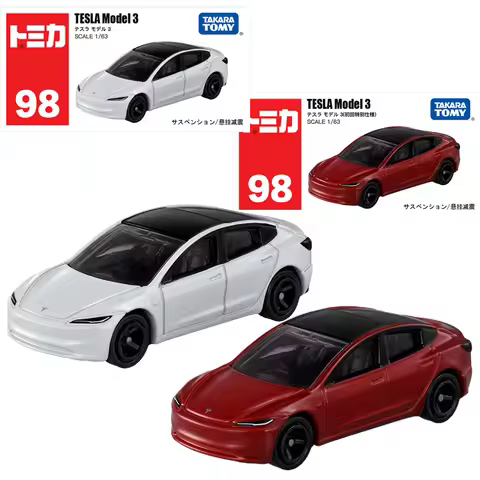 Takara Tomy Tomica No.98 Tesla Model 3 Car Alloy Toys Motor Vehicle Diecast Metal Model Kids Xmas Gi