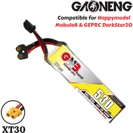 Gaoneng GNB 7.6HV 530mAh 90C 2S Lipo Battery with XT30 Plug Compatible for Mobula8 & GEPRC DarkStar2