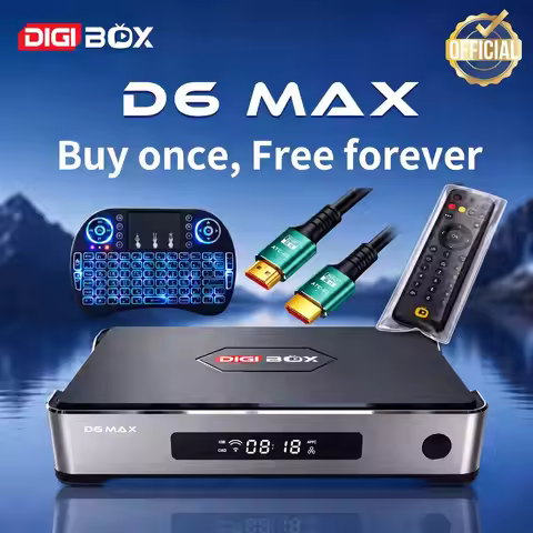 [Genuine] DIGIBOX D6 MAX Android TV Box Hot Sell in Japan,USA, Compatible Upgraded from D3 PLUS, Sim