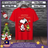 Novel F169 Premium Cotton Christmas Sn00py Men Tshirt 100% Cotton Baju Christmas Unisex Tshirt Baju 
