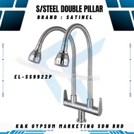SATINEL FLEXIBLE DOUBLE WALL SINK TAP & FLEXIBLE PILLAR SINK TAP EL-SS9922W EL-SS9922P / KEPALA PAIP