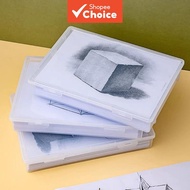 A4 A3 Transparent Storage Box File Organizer Plastic Document Case Paper Holder Office Art Exam Fili