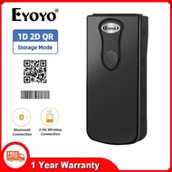Eyoyo 1D 2D Barcode Scanner QR 2D Bluetooth Scanner Wireless Barcode Scanner Bluetooth Wireless Bar 