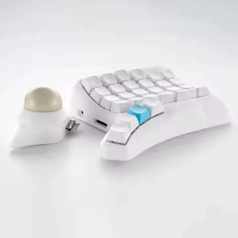 KeebNerd HPD V2 Split Keyboard Kit With Trackball Wired Ergonomic PLA Material 3D Ergonomic Hot Swap