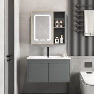 【SG Sellers】Bathroom Mirror Cabinet Vanity cabinet Aluminum Bathroom Cabinet Basin Set Ceramic Sink with Mirror and Shelf Basin