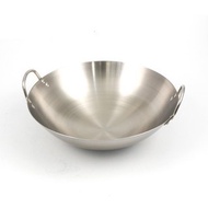 Premium Thick Frying Pan Wok Stainless Steel Non-Stick Frying Pan Food Grade