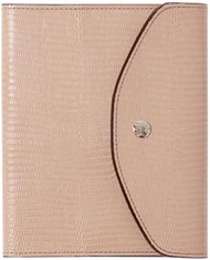 Cubadis Tofu & Roadstone Genuine Leather Notebook Cover "Lizard" 3.9 x 5.9 inches (10 x 15 cm), Peac