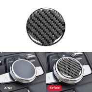 For Audi A4 A5 B9 A3 8V A6 C7 2012-2019 Accessories Car Central Control Multimedia Knob Decor Cover Carbon Fiber Stickers Decal