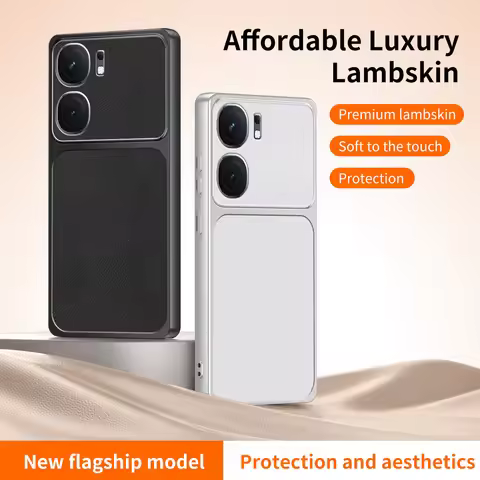 Soft Lambskin Texture Phone Case for vivo iQOO Neo10 Neo 10 Pro 10Pro 10R 5G Original Leather Camera