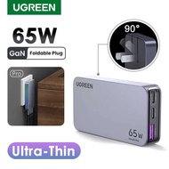 UGREEN Nexode Pro 65W Gan 3-Port Fast Charger Adapter, Ultra-Thin Portable Foldable Wall Power Adapt