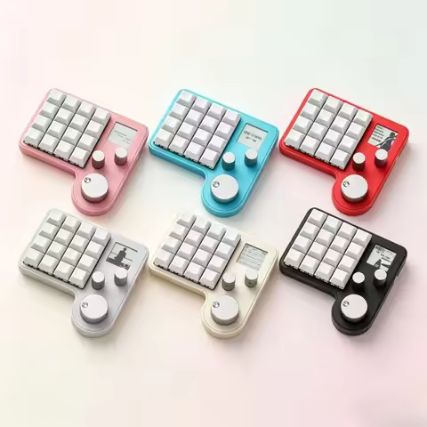 Custom Mechanical Keypad 16 Keys 3 Knobs V2 Programmable Tri-Mode Macro Keyboard for Designer Photos