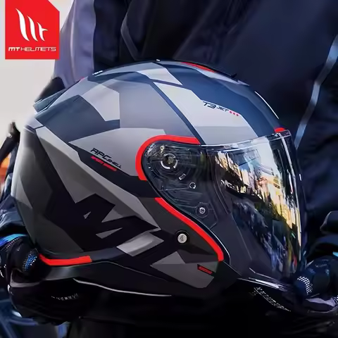 Original MT Thunder Jet Motorcycle Helmet DOT ECE Certification Half Double Lens Helmet Men Open Fac