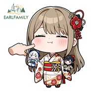 EARLFAMILY Anime Kimono Little Girl Car Stickers Chibi Motorcycle Fridge Scooter Skateboard Electric