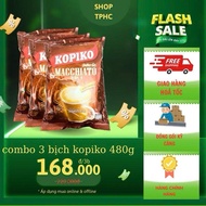 COMBO 3 BACKS OF KOPIKO Thai Macchiato Coffee 3n1 Delicious Instant Milk Coffee, NEW MODEL 400G X 20