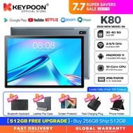 【2022 TOP4】 KEYPOON K80 Tablet PC 10.1 Inches 5G WiFi Android 11 Dual SIM 4G 8800mAh Gaming Online Classroom Meeting for Students 6GB 8GB 10GB RAM 128GB 256GB 512GB ROM