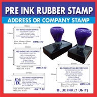 Rubber Stamp cop stamp Self Ink stamp Pre ink Company customised Address Cop Getah flash stamp ink