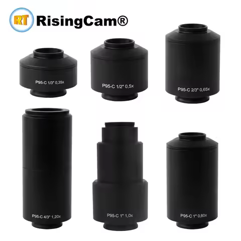 P95 microscope C mount adapter 0.35x 0.5x 0.65x 0.8x 1x 1.2x 1.5x 2.25x camera C mount adapter compa