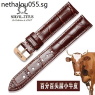 Suitable for Titan Time Watch Strap TITUS Heavenly Long Earth Series Genuine Leather Strap Pin Buckle Accessories 18mm20mm Men Women