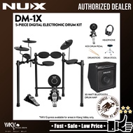NUX DM-1X 5-Piece Digital Electronic Drum Kit with DA-30BT Amp and Kick Pedal (DM1X / DM 1X / DA30BT