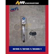 Hitachi EX EX100 EX100-1 EX120 EX120-1 EX200 EX200-1 Excavator Cabin Door Lock Handle Kunci Pintu Pe