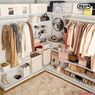 ST/💦ALI6Hardware Girl Open Wardrobe Shelf Cloakroom Home Bedroom Simple Assembly Iron Metal Hole G86D