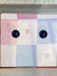 琉璃耳環 深藍 316鋼耳針 醫療鋼耳環 貼耳耳環 耳針 耳釘