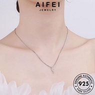 AIFEI JEWELRY Korean Necklace For Strip Accessories Original Gold Pendant Sterling Rantai Diamond Korean Moissanite 純銀項鏈 Silver Perempuan Perak Chain Leher 925 Women N238