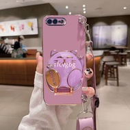 Casing iphone 7 Plus case iphone 8 Plus iphone 7/8 iphone SE 2020 6/6s Plus Lucky Cat Bracket Cross Body Strap Protector