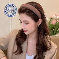 Solid Color Sponge Headband Korean Simple Temperament Headband Thickened Q4h0