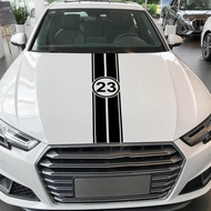 Car Hood Bonnet Cover Sticker Graphics Number 23 Stripes Decor Decal Vinyl DIY Wraps Decoration Auto