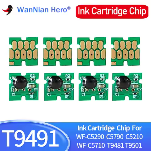 CN T9481 Ink Cartridge Chip T9491 ARC Auto Reset Chip For Epson WF-C5790 WF-C5710 WF-C5290 WF-C5210 