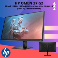 OMEN by HP 27 inch FHD 180Hz Gaming Monitor - OMEN 27 G2 (AV4K2AA) WT