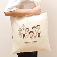 櫻桃小丸子 Maruko 棉布手提袋原色手提袋 側背包 環保購物袋