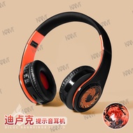 Kam Genshin Impact Headset Diluc Cosplay Game Props Portable Wireless Bluetooth Stereo Foldable Headset Sports Game Headset with Microphone Computer Headset Headset