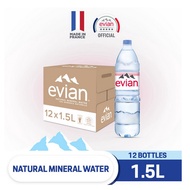 evian Natural Mineral Water (12 x 1.5L Case)