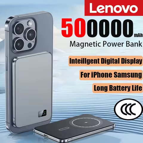 Lenovo Large Capacity Magnetic Power Bank 25W Wireless Fast Portable Charger for Magsafe Powerbank f