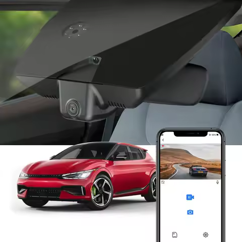 Fitcamx 4K Dash Cam for Kia EV6/EV6 GT 2022-2025, OEM Factory Look Car DVR with WiFi App Control, Ni