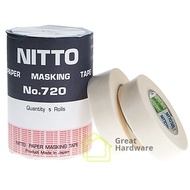 นิตโต้ 1แถว(5 ม้วน) NITTO TAPE NO.720 เทปกาว เทปพ่นสี กระดาษลอกเลขรถ กระดาษกาวขูดเลขตัวถัง งานศิลปะ