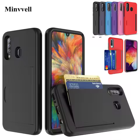 For Samsung A50 case For Galaxy A30 A20 SM-A505FN/DS A305FN A205FN Candy Color Armor Business Card S