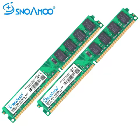 SNOAMOO Desktop PC RAMs DDR2 1GB RAM 800MHz PC2-6400S 240-Pin 1.8V 667MHz 2GB DIMM For I Compatible 