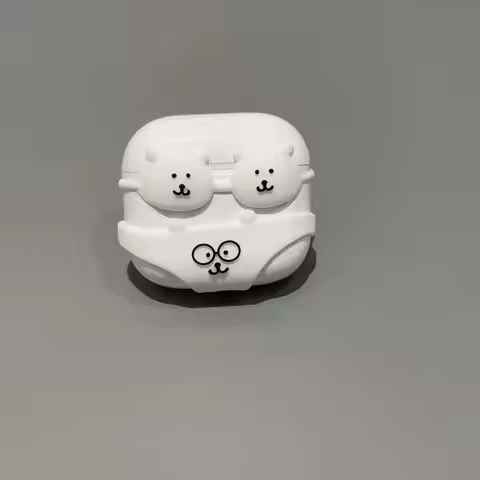 Cute Anime for AirPods Pro Case Joke Bear in Bikini Kawaii Cartoon Character Gift for Sweetness Fun 