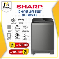 [Mesin Basuh] Ansuran Mudah Sharp 15KG Top Load Auto Washing Machine