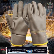 PREVALENT Welding Gloves, Short Wear Resistant Labor Gloves, Security Protection Cowhide Thick Safet
