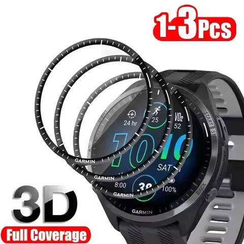 3D Curved Screen Protector Compatible for Garmin Forerunner 965 Protective Film for Garmin Forerunne