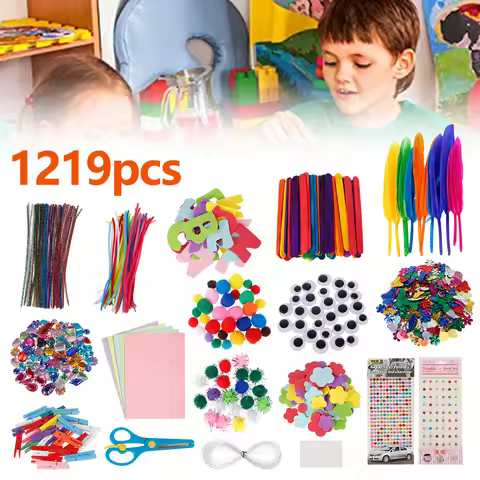 1219pc Kids DIY Art Craft Sets Children Craft Supplies Kits Creative Craft Set for School Projects D