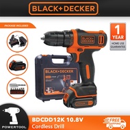 BLACK &amp; DECKER LD12SP Cordless Driver Drill 12V Plus 13-Piece Accessories Box