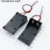 [3 Pieces]- 1x9V Battery Base with 15cm Extension Cord TechZone Viet