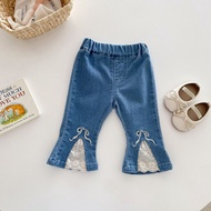 Girls Fashion Jeans 0-5 Years Old Autumn Korean Children Clothing Baby Girl Simple Flared Pants Chil